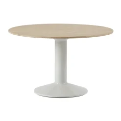 Best Muuto Midst pedestal table, Oiled oak-grey, Ø120 cm BrownGrey