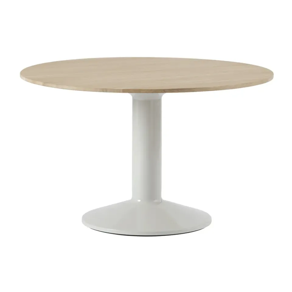 Best Muuto Midst pedestal table, Oiled oak-grey, Ø120 cm BrownGrey