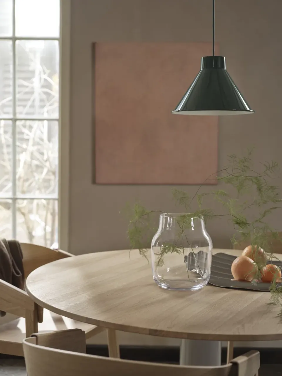 Best Muuto Midst pedestal table, Oiled oak-grey, Ø120 cm BrownGrey