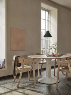 Best Muuto Midst pedestal table, Oiled oak-grey, Ø120 cm BrownGrey