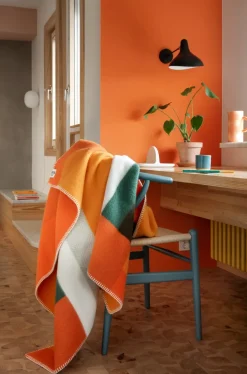 Hot Røros Tweed Mikkel blanket 135x200 cm, Orange