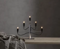 Outlet Star Trading Milano 5 candlestick 46cm, Chrome Silver-coloured