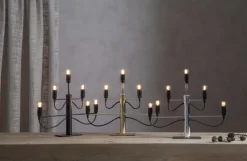 Outlet Star Trading Milano 5 candlestick 46cm, Chrome Silver-coloured