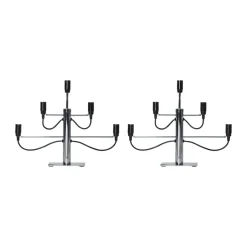 Sale Star Trading Milano 5 candlestick 46cm, Chrome Silver-colouredBlack