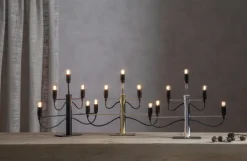 Sale Star Trading Milano 5 candlestick 46cm, Chrome Silver-colouredBlack