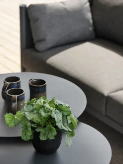 Table For Outdoor Use|Outdoor Lounge Furniture^Brafab Mill coffee table, Anthracite, Small High Ø50 cm Black