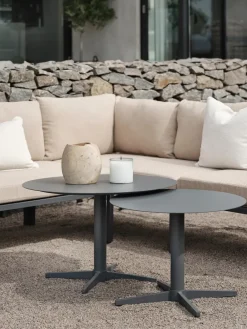 Table For Outdoor Use|Outdoor Lounge Furniture^Brafab Mill coffee table, Khaki, Large Ø75 cm Beige