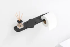 Toilet Roll Holders^Brabantia MindSet Toilet paper holder with shelf, Mineral Infinite Grey
