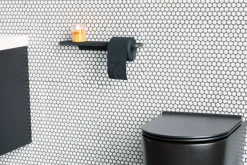 Toilet Roll Holders^Brabantia MindSet Toilet paper holder with shelf, Mineral Infinite Grey