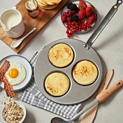 Frying Pans & Skillets^De Buyer Mineral B american pancake frying pan, 27 cm Silver-coloured