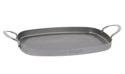 Oven Dishes^De Buyer Mineral B grill iron 2 handles, 38x26 cm Grey