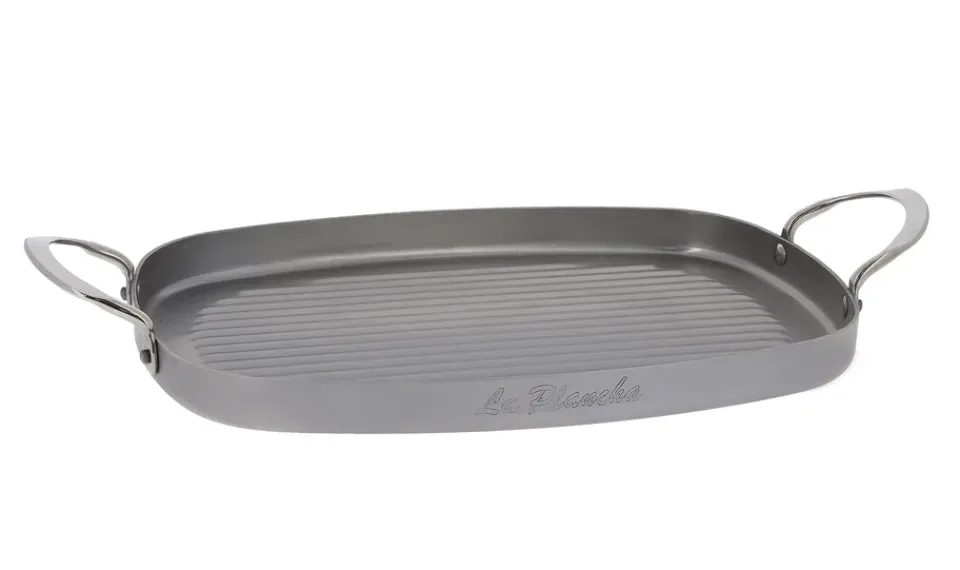 Oven Dishes^De Buyer Mineral B grill iron 2 handles, 38x26 cm Grey