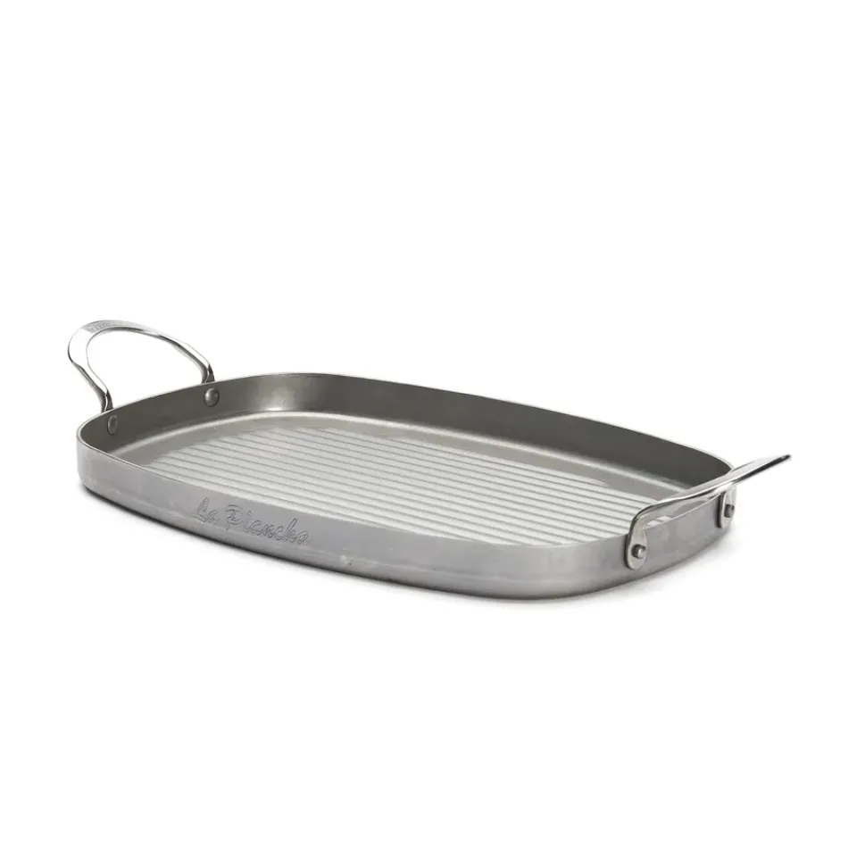 Oven Dishes^De Buyer Mineral B grill iron 2 handles, 38x26 cm Grey