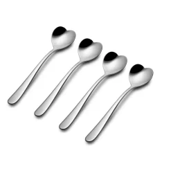 Tea & Coffee Spoons^Alessi Miriam Mirri teaspoon 4-pack, silver Silver-coloured