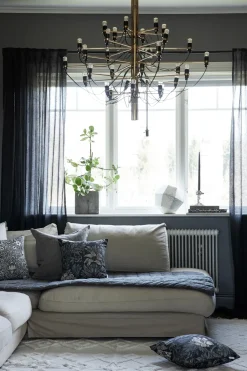 Boel & Jan Mirja curtain set 130x275 cm, Black-grey GreyBlack