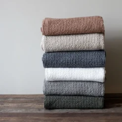 Cotton Blankets & Throws^Tell Me More Miro throw 260x260 cm, Forest Green