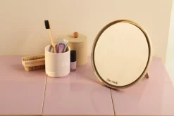 Table Mirrors^Design Letters Mirror Mirror table mirror Ø21 cm, Beige