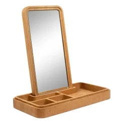 Table Mirrors^Spring Copenhagen Mirror with jewellery box 32 cm, Oak Brown