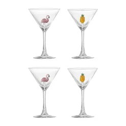 Best Bloomingville Misa cocktail glass 17 cl 4 pieces, Clear-flamingo, clear-pineapple Transparent