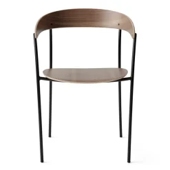 Chairs^New Works Missing armchair, Walnut BrownBlack