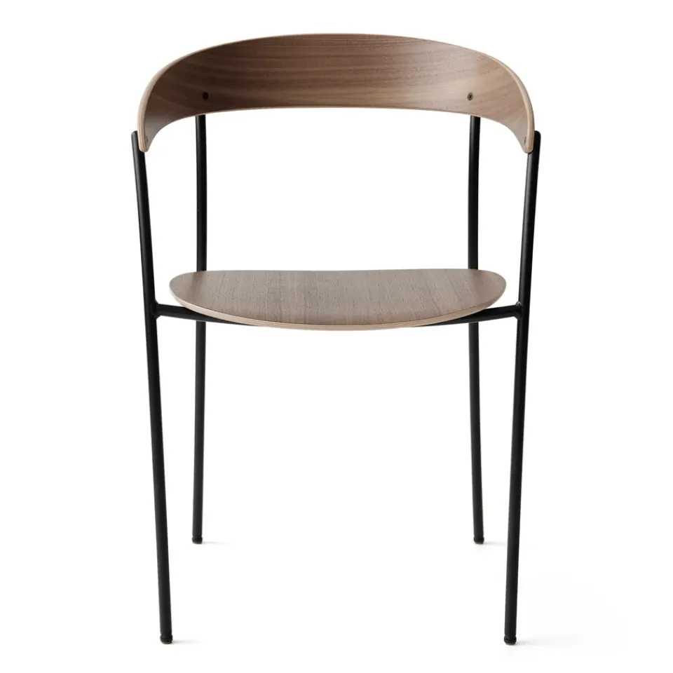 Chairs^New Works Missing armchair, Walnut BrownBlack