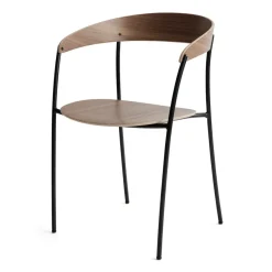 Chairs^New Works Missing armchair, Walnut BrownBlack