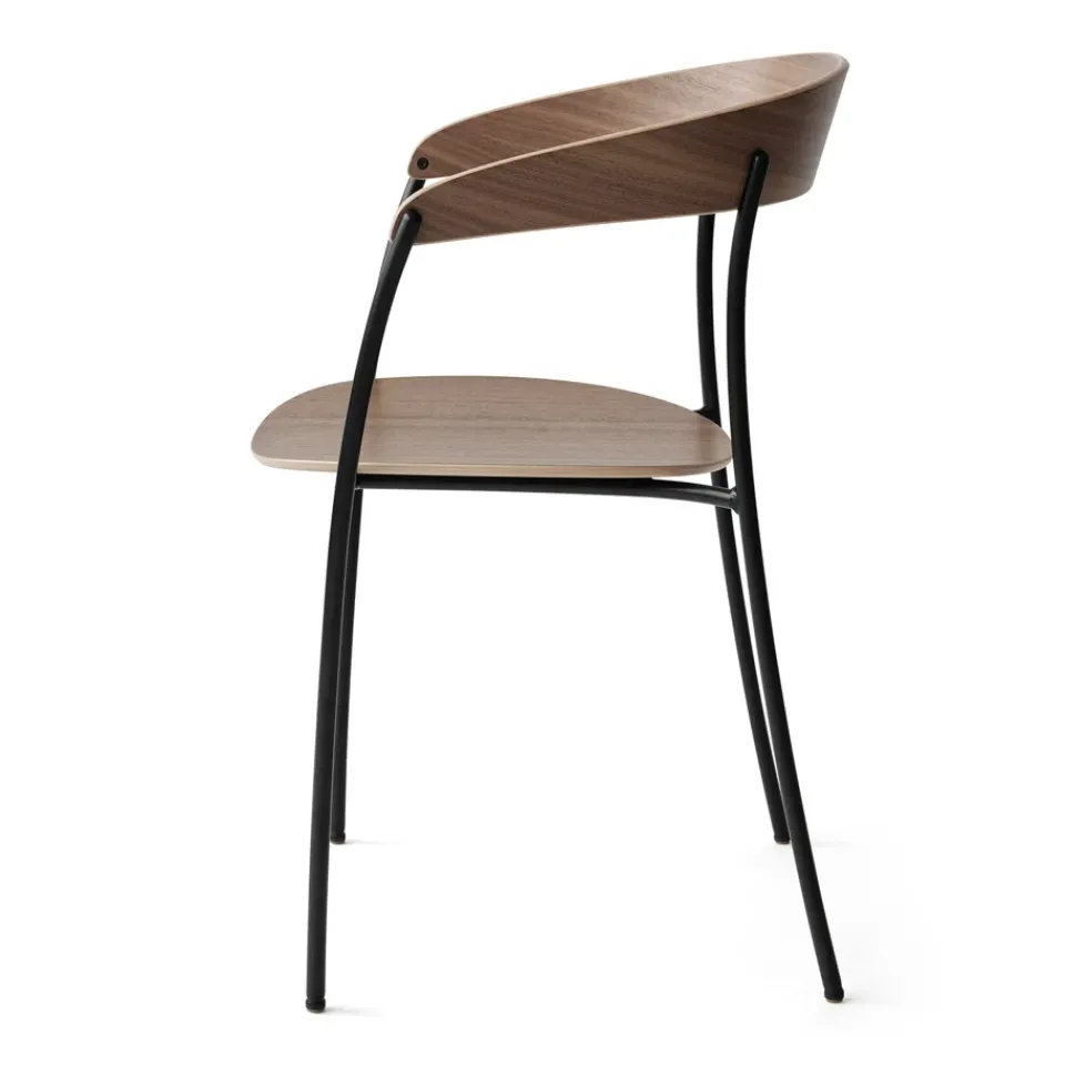 Chairs^New Works Missing armchair, Walnut BrownBlack