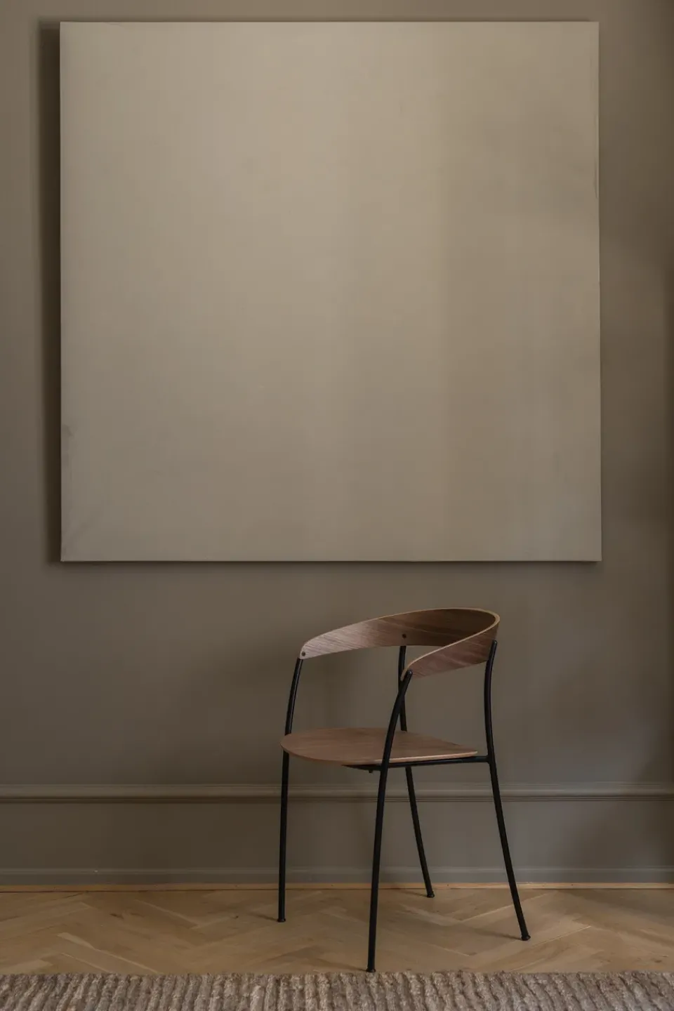 Chairs^New Works Missing armchair, Walnut BrownBlack