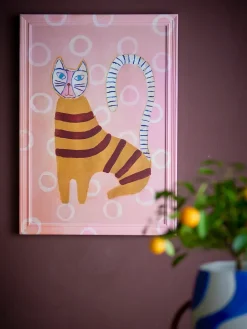 Wall Stickers^Bloomingville Missy illustration with frame 40x56 cm, Rose Pink