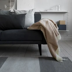 Outlet Scandi Living Mist wool throw, sand Beige