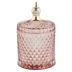 Storage Jars^Lene Bjerre Miya storage jar with lid Ø10.5 cm, Misty rose Pink