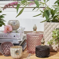 Storage Jars^Lene Bjerre Miya storage jar with lid Ø10.5 cm, Misty rose Pink