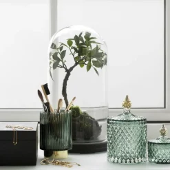 Storage Jars^Lene Bjerre Miya storage jar with lid Ø10.5 cm, Green