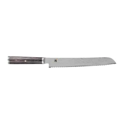 Japanese Knives|Bread Knives^Miyabi Black 5000MCD 67 bread knife 23 cm, Damascus-black maple Silver-coloured