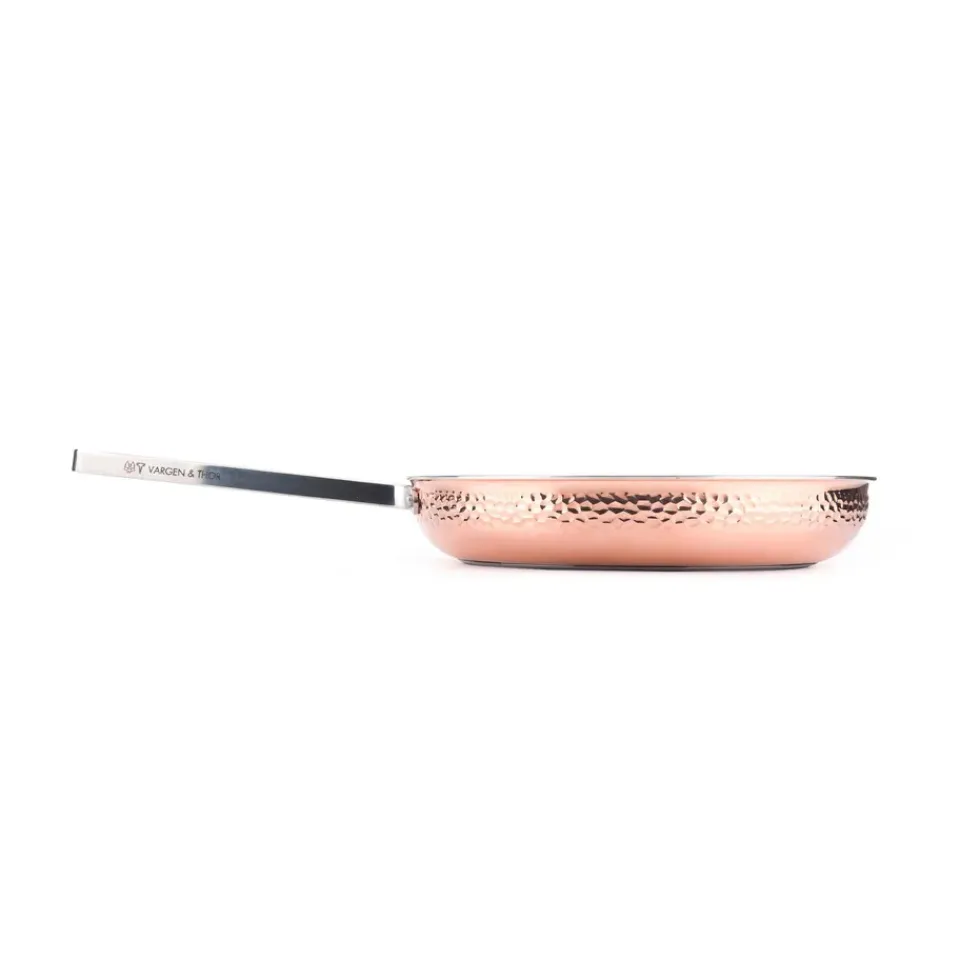 Frying Pans & Skillets^Vargen & Thor Mjölner hammered frying pan in copper, Modell Yb. Ø28 cm BlackGold-colouredSilver-coloured