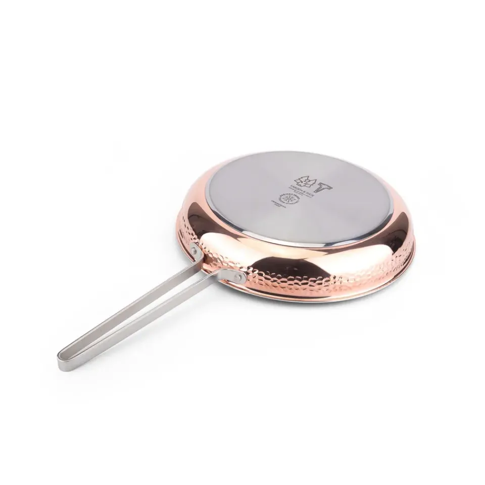 Frying Pans & Skillets^Vargen & Thor Mjölner hammered frying pan in copper, Modell Yb. Ø28 cm BlackGold-colouredSilver-coloured