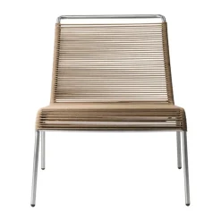 Seating|Balcony Furniture^FDB Møbler M20L Teglgaard Lounge Cord Chair Lounge Chair, mixed-stainless steel Brown