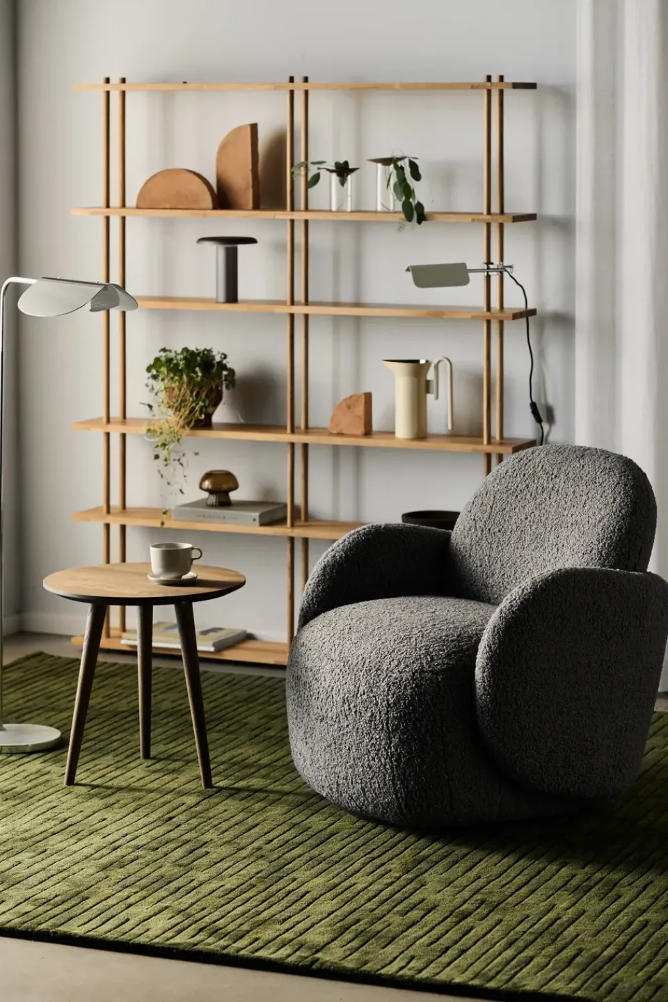 1898 Mo armchair with swivel function, Glore Grey