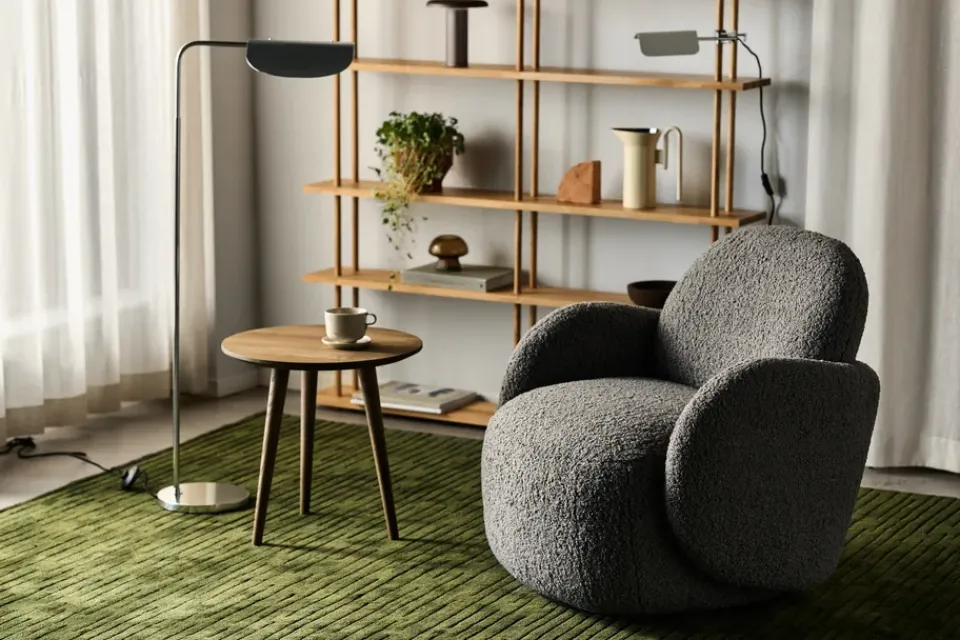 1898 Mo armchair with swivel function, Glore Grey