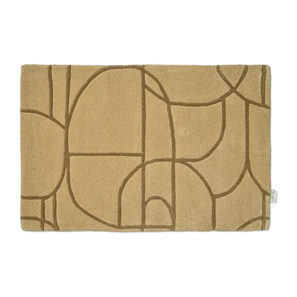 Hot Classic Collection Modern Abstract doormat 60x90 cm, Mustard Yellow