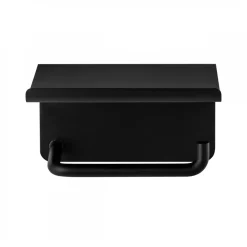 Hot Blomus Modo toilet paper holder with shelf, Black