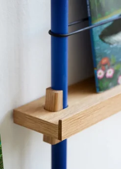 Discount MOEBE magazine rack, Oak- Blue