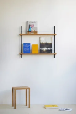Discount MOEBE magazine rack, Oak- Blue