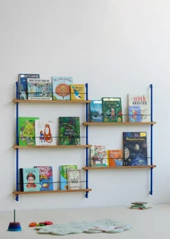 Discount MOEBE magazine rack, Oak- Blue