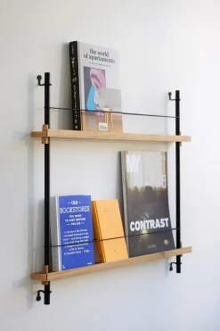 Magazine Racks^MOEBE magazine rack, Oak- Black