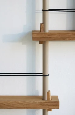 MOEBE magazine rack, Oak- Grey
