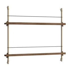 Clearance MOEBE magazine rack, Smoked oak- Grey