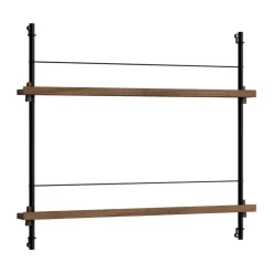 Sale MOEBE magazine rack, Smoked oak- Black
