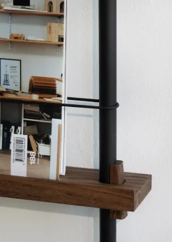Sale MOEBE magazine rack, Smoked oak- Black
