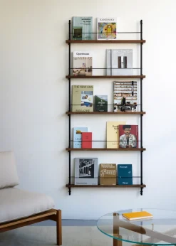 Sale MOEBE magazine rack, Smoked oak- Black
